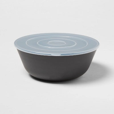  16pc Plastic Dishware Set Black - Room Essentials™: Dinnerware, Microwave & Dishwasher Safe, Service For 4