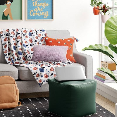  Color Block With Contrast Piping Pouf - Room Essentials™