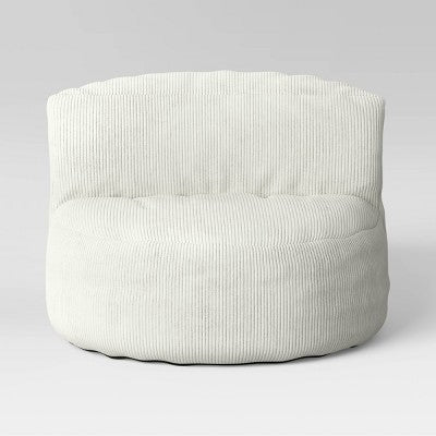  Memory Foam Filled Bean Bag Chair With Corduroy Cover Cream - Room Essentials™