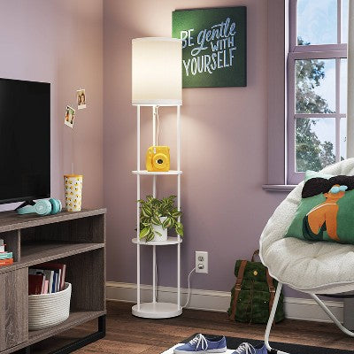  Shelf Floor Lamp White - Room Essentials™