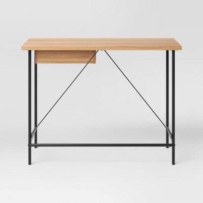  Wood And Metal Writing Desk With Storage - Room Essentials