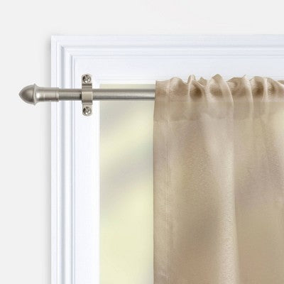  28"-48" Café Curtain Rod Nickel - Room Essentials™