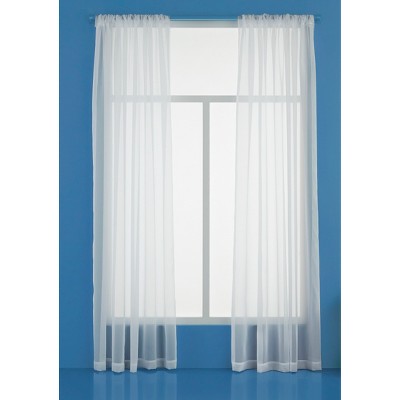  1pc Sheer Window Curtain Panel White - Room Essentials™