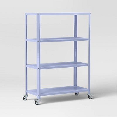  44" 3 Shelf Metal Rolling Bookcase - Room Essentials™