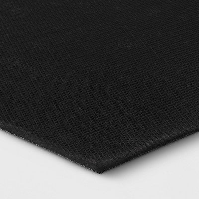  1'6"x2'6" Striped Micro Poly Loop Floormat Black/White - Room Essentials™: Indoor Kitchen & Bathroom Floor Mat