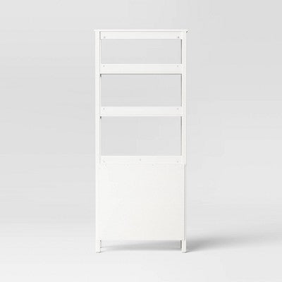  72" Bookcase Traditional With Three Open Shelves And Cabinet Classic White - Room Essentials™