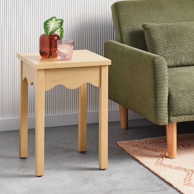  Wavy Accent Side Table Natural - Room Essentials™