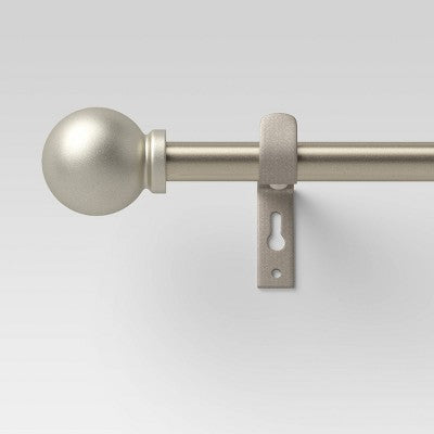  Café Smaller Ball Curtain Rod Silver - Room Essentials™