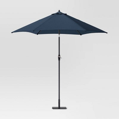  9'x9' Patio Market Umbrella - Black Pole - Room Essentials™
