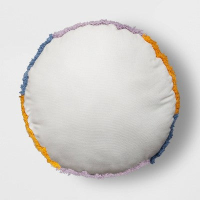  Peace Sign Printed Plush Round Throw Pillow - Room Essentials™