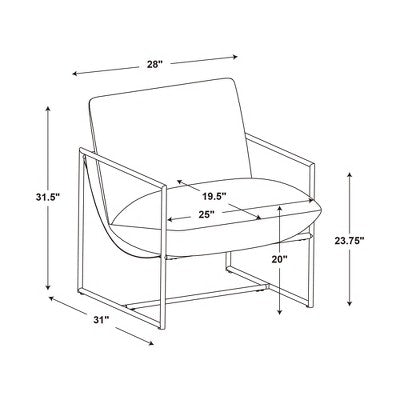  Metal Framed Sling Dorm Chair - Room Essentials™