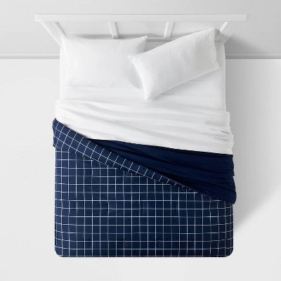  Reversible Microfiber Grid Comforter - Room Essentials™
