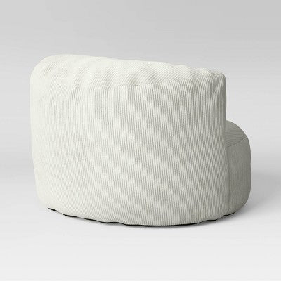  Memory Foam Filled Bean Bag Chair With Corduroy Cover Cream - Room Essentials™