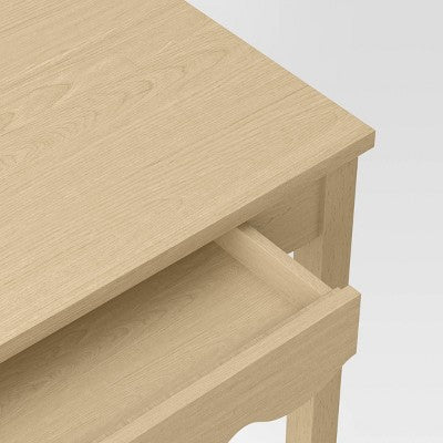  Wavy Writing Desk With Drawer Natural - Room Essentials™