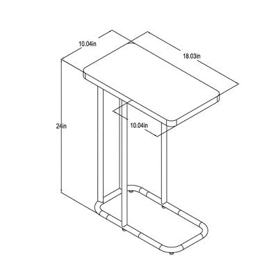  Mixed Material Wood And Metal Rectangle Top C Table Natural Wood - Room Essentials™