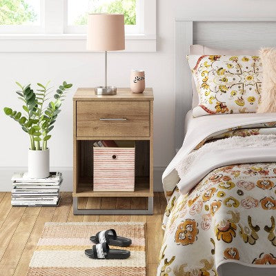  Mixed Material Nightstand - Room Essentials™