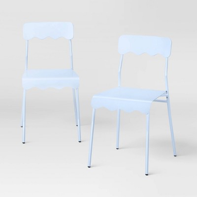  Set Of 2 Wavy Metal Dining Chair - Room Essentials™