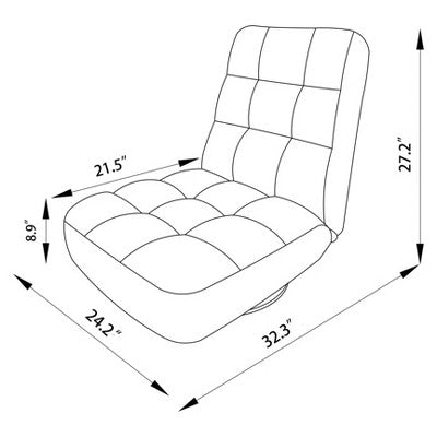  Floor Dorm Gaming Chair With Adjustable Back Navy - Room Essentials™