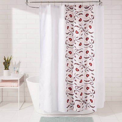  Folk Floral Print Shower Curtain - Room Essentials™