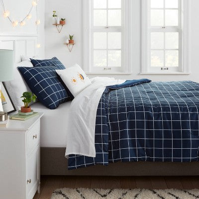  Reversible Microfiber Grid Comforter - Room Essentials™