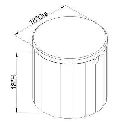  Folding Round Storage Ottoman - Room Essentials™