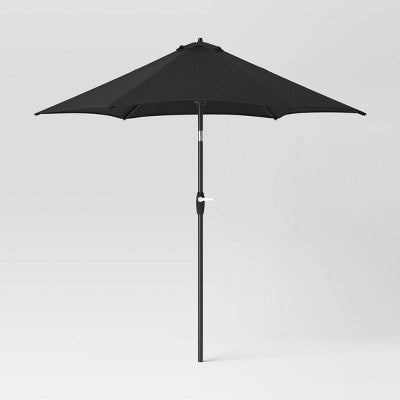  9'x9' Patio Market Umbrella - Black Pole - Room Essentials™