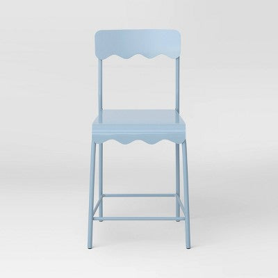  Set Of 2 24" Wavy Metal Counter Height Barstool - Room Essentials™