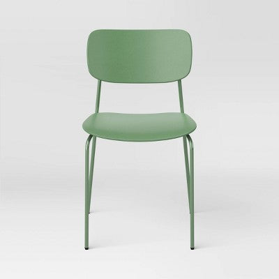 Set Of 2 Molded Plastic With Metal Base Dining Chair - Room Essentials™