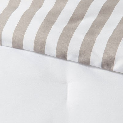  Stripe Microfiber Reversible Comforter & Sheet Set Gray - Room Essentials™