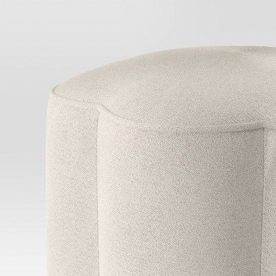 Scalloped Upholstered Ottoman - Room Essentials™