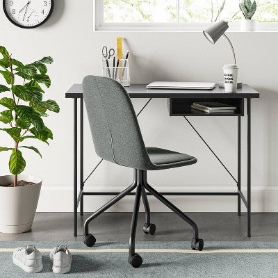  Wood And Metal Writing Desk With Storage - Room Essentials™