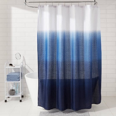  Dip Dye Shower Curtain Blue - Room Essentials™