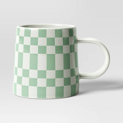  16oz Stoneware Checkerboard Mug - Room Essentials™