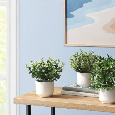  Herb Artificial Plant In White Pot - Room Essentials™