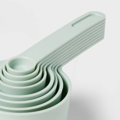  Measuring Cup Set Mint Green - Room Essentials™: 8-Piece Dishwasher-Safe Polypropylene Measure Spoons