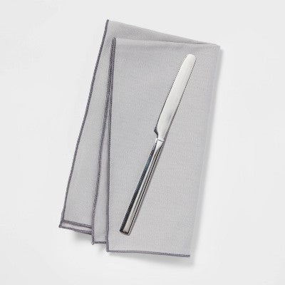  Squared Straight Knife - Room Essentials™: 18/0 Stainless Steel Dinner Knife, Dishwasher-Safe, Silver, 9.15" Length