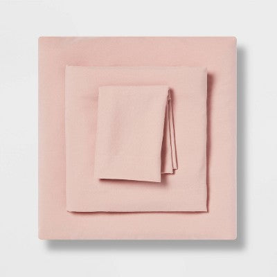 Twin/Twin XL Garment Washed Microfiber Solid Sheet Set - Room Essentials™