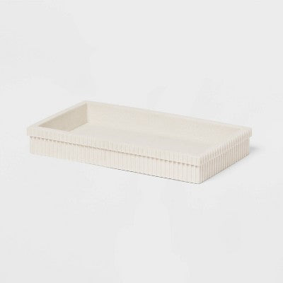  Ribbed Bath Tray White - Room Essentials™