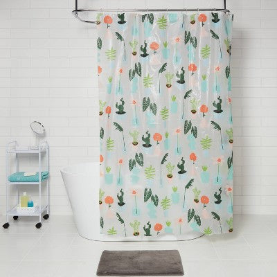  Plastic Shower Rings Clear - Room Essentials™: Durable Curtain Liner Hooks, Glossy Finish, 12-Pack