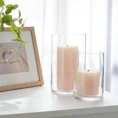  Clear Hurricane 3" X 4" Pillar Candle Holder - Room Essentials™
