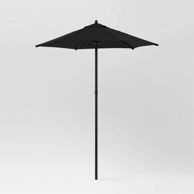  6' Round Outdoor Patio Market Umbrella With Black Pole - Room Essentials™