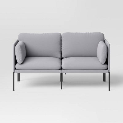  Upholstered Dorm Loveseat Gray - Room Essentials™