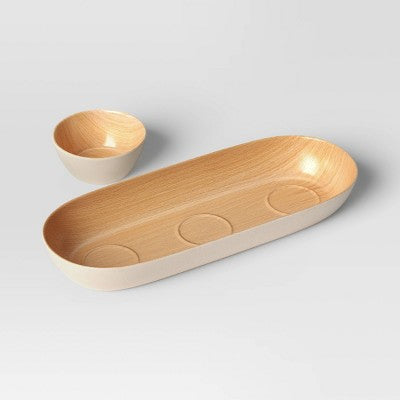  Serving Tray And Dip Bowl Set - Room Essentials™