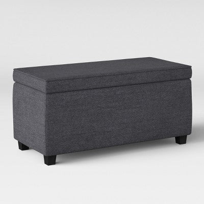  Double Storage Dorm Ottoman Dark Gray - Room Essentials™