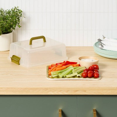  Serve Tray With Lid Green - Room Essentials™