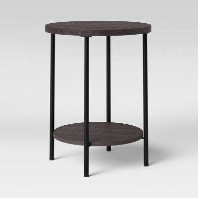  Wood And Metal Round End Table - Room Essentials™