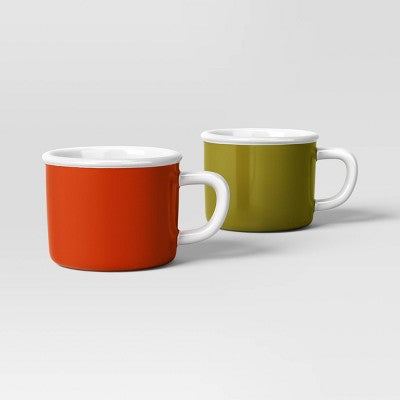  13.5 Fl Oz Set Of 2 Stoneware Camper Mugs - Room Essentials™