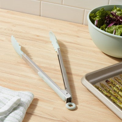  Tongs Mint Green - Room Essentials™: Stainless Steel Kitchen & Cooking Tongs, Dishwasher-Safe, 13.68" Length