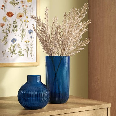  Ribbed Round Vase - Room Essentials™