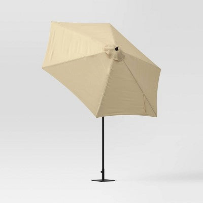  9'x9' Patio Market Umbrella - Black Pole - Room Essentials™